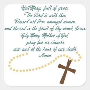 Hail Mary Quadratischer Aufkleber