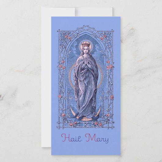 Hail Mary, voll von Grace Prayer Card (Vorderseite)