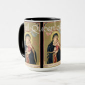 Hail Queen of Heaven, Gebet Tasse.  Tasse (Vorderseite Links)