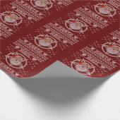 Hail Santa Claus Ugly Christmas Geschenkpapier (Ecke)