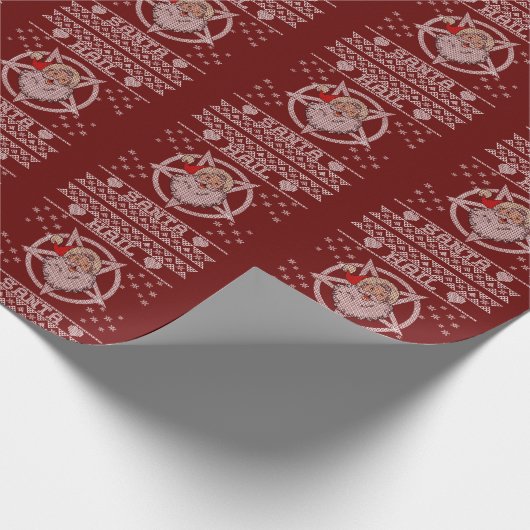 Hail Santa Claus Ugly Christmas Geschenkpapier (Ecke)