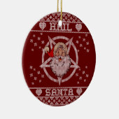Hail Santa Claus Ugly Christmas Keramik Ornament (Rechts)