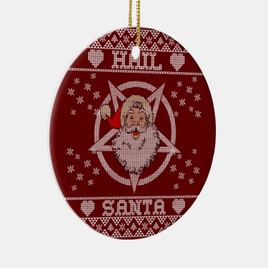 Hail Santa Claus Ugly Christmas Keramik Ornament (Rechts)