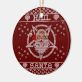 Hail Santa Claus Ugly Christmas Keramik Ornament (Links)
