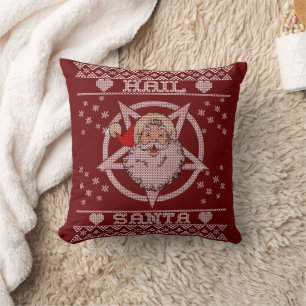 Hail Santa Claus Ugly Christmas Kissen
