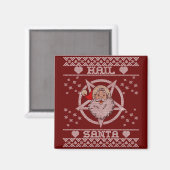 Hail Santa Claus Ugly Christmas Magnet (Vorderseite/Rückseite)
