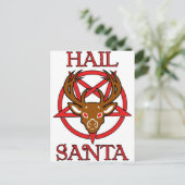 Hail Santa Feiertagspostkarte (Stehend Vorderseite)
