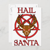 Hail Santa Feiertagspostkarte (Vorne/Hinten)