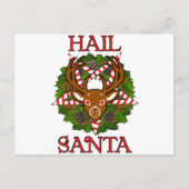 Hail Santa Feiertagspostkarte (Vorderseite)