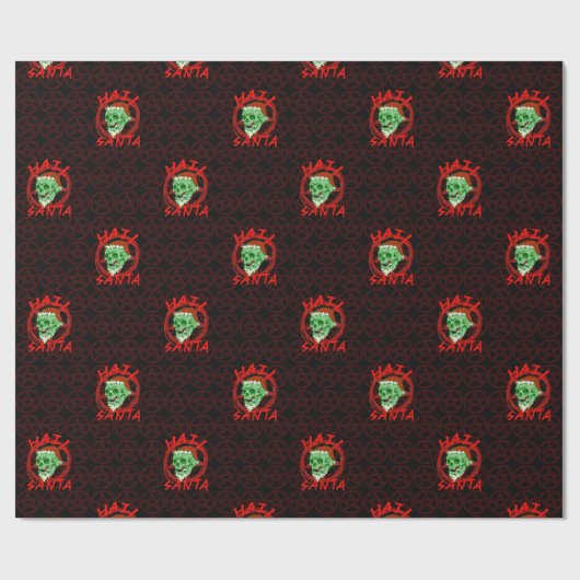 Hail Santa - Halloween Zombie Kleinere Print Geschenkpapier (Flach)