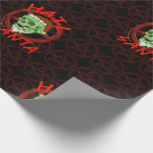 Hail Santa - Halloween Zombie Rocker Skull Geschenkpapier (Ecke)