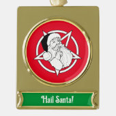 Hail Santa! Pentagramm Banner-Ornament Gold (Vorderseite)