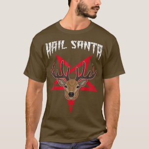 Hail Santa Shirt Atheist Rock und Roll Heavy Metal