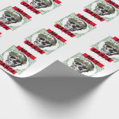 Hail Santa Skull Weihnachtswrapping Papier Geschenkpapier (Ecke)