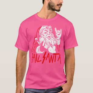 Hail Santa Sleigher Heavy Metal Weihnachten Weihna T-Shirt