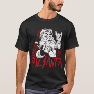 Hail Santa Sleigher Heavy Metal Weihnachten Weihna T-Shirt