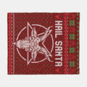 Hail Santa Ugly Festive Graphic Fleecedecke (Vorderseite (Horizontal))