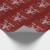 Hail Santa Ugly Festive Graphic Geschenkpapier (Ecke)