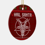 Hail Santa Ugly Festive Graphic Keramik Ornament (Rechts)
