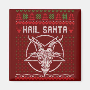 Hail Santa Ugly Festive Graphic Magnet