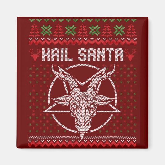 Hail Santa Ugly Festive Graphic Magnet (Vorne)