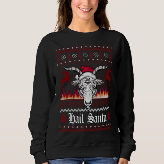 Hail Santa Ugly Weihnachts Sweater Matching Family Sweatshirt (Vorderseite)