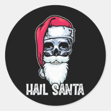 Hail Santa! Vintage-Totenkopf-Weihnachtsmannhut Re