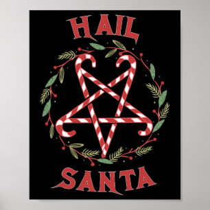 Hail Santa Weihnachts-Krampus-Bekleidung Poster