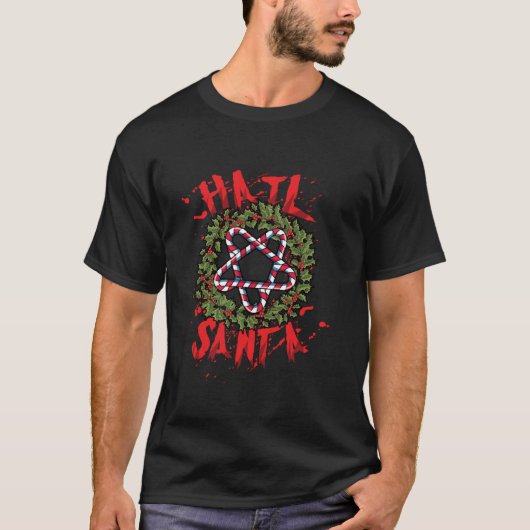 Hail Santa Weihnachtsschreath Heavy Solstice Santa T-Shirt (Vorderseite)