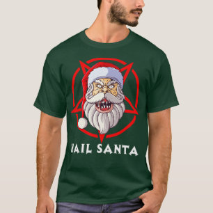 Hail Santa Weihnachtsstatanismus Atheist Satan Xma T-Shirt