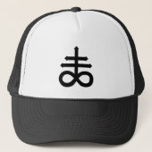 Hail Satan - 666 Cross Cap - Antichrist Truckercap Truckerkappe (Vorderseite)