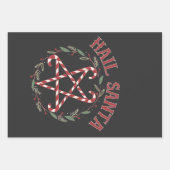 Hail Satan Christmas Krampus Xmas Devil Candy Geschenkpapier Set (Vorderseite)