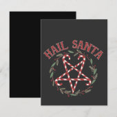 Hail Satan Christmas Krampus Xmas Devil Candy Mitteilungskarte (Vorne/Hinten)