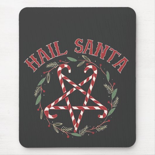 Hail Satan Christmas Krampus Xmas Devil Candy Mousepad (Vorne)