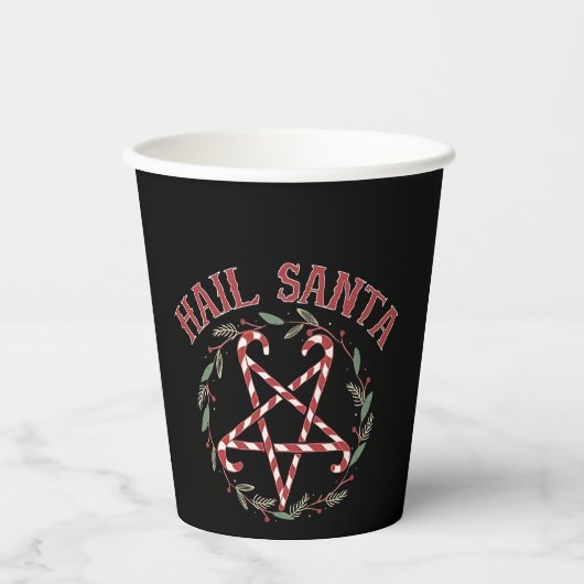 Hail Satan Christmas Krampus Xmas Devil Candy Pappbecher (Vorderseite)