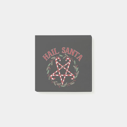 Hail Satan Christmas Krampus Xmas Devil Candy Post-it Klebezettel (Vorderseite)