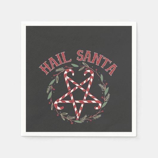 Hail Satan Christmas Krampus Xmas Devil Candy Serviette (Vorderseite)