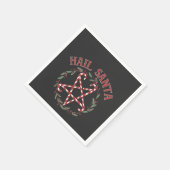 Hail Satan Christmas Krampus Xmas Devil Candy Serviette (Ecke)