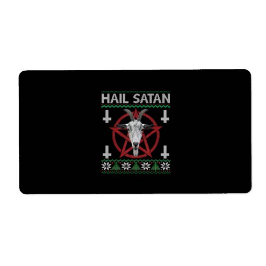 Hail Satan Goat Head Pentagram Funny Satanic Ugly (Vorne)
