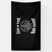 Hail Satan Pentagram Goat Halloween Banner (Vertikal)