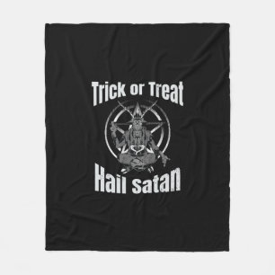 Hail Satan Pentagram Goat Halloween Fleecedecke
