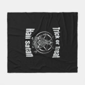 Hail Satan Pentagram Goat Halloween Fleecedecke (Vorderseite (Horizontal))