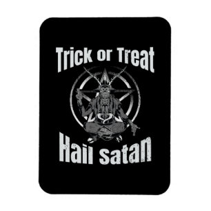 Hail Satan Pentagram Goat Halloween Magnet