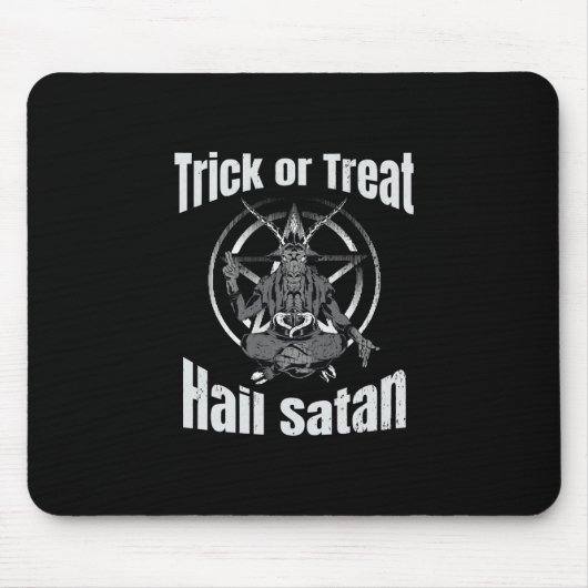 Hail Satan Pentagram Goat Halloween Mousepad (Vorne)