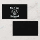 Hail Satan Pentagram Goat Halloween Visitenkarte (Vorne/Hinten)