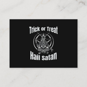 Hail Satan Pentagramm Visitenkarte