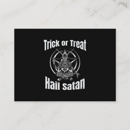 Hail Satan Pentagramm Visitenkarte (Vorderseite)