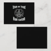 Hail Satan Pentagramm Visitenkarte (Vorne/Hinten)