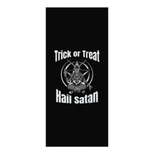 Hail Satan Pentagramm Werbekarte