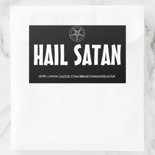 Hail Satan Rectangle Aufkleber (Tasche)